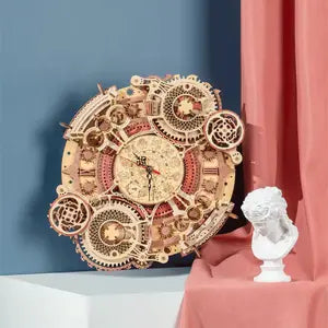ROKR Zodiac Wall Clock Mechanical 3D Wooden Puzzle LC601